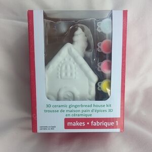 3D Ceramic Gingerbread House Kit